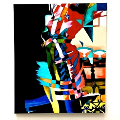 £1800, 'Mondrian Hard Mix', 2021, Oil & acrylic on deep edge canvas. 120cm x 100cm